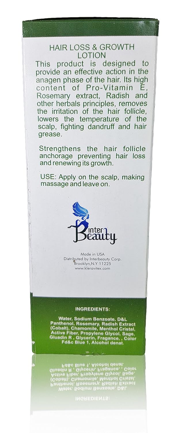 Kleravitex Anti-Hair Loss Dropper – Natural Hair Growth Serum For Thinning Hair, Baldness & Dandruff – Nourishing Hair Scalp Treatment Lotion – Rejuvenates The Follicles & Strengthens The Hair. : Beauty