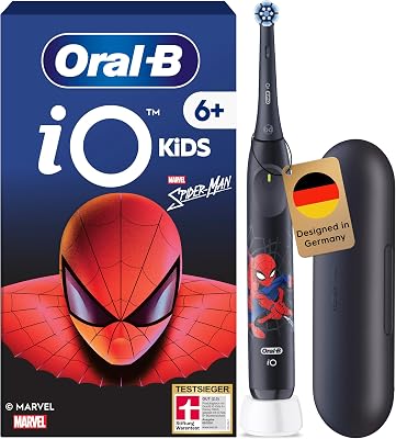 iO Kids 6+ Marvel Spiderman Elektrische Zahnbürste Kinder, Schwarz