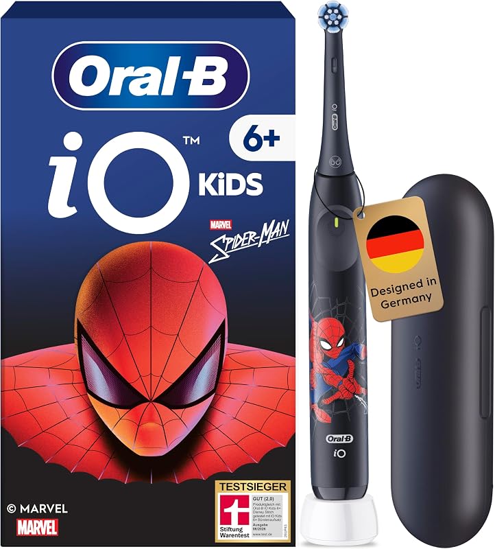 iO Kids 6+ Marvel Spiderman Elektrische Zahnbürste Kinder, Schwarz