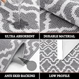 SHACOS Runner Rug Grey 50x150 cm Non Slip Washable Hallway Rug view 2