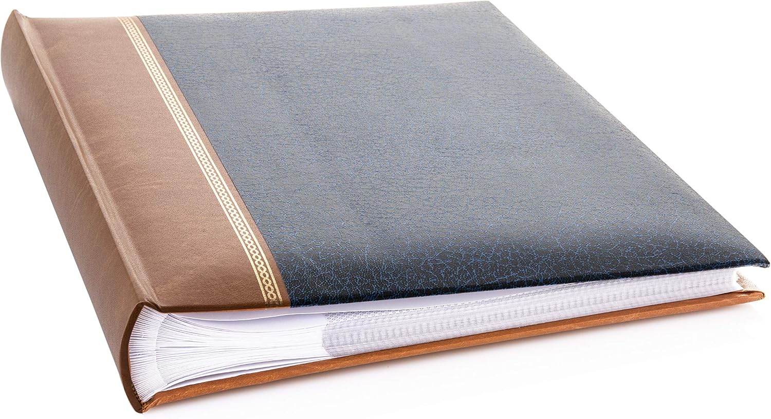 Kenro Grace Classic Photo Album for 100 Photos A4 / 21x29.7cm Navy Blue Faux Leather Slip-In Pages and Memo Space - KD148 - Image 3
