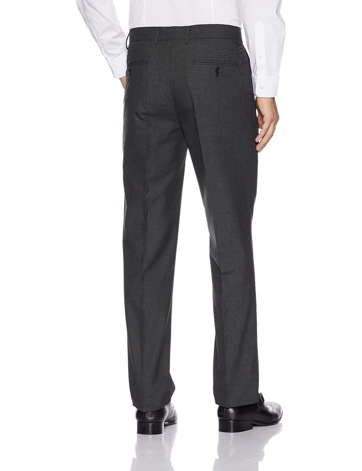 john players men's relaxed fit cotton formal trousers