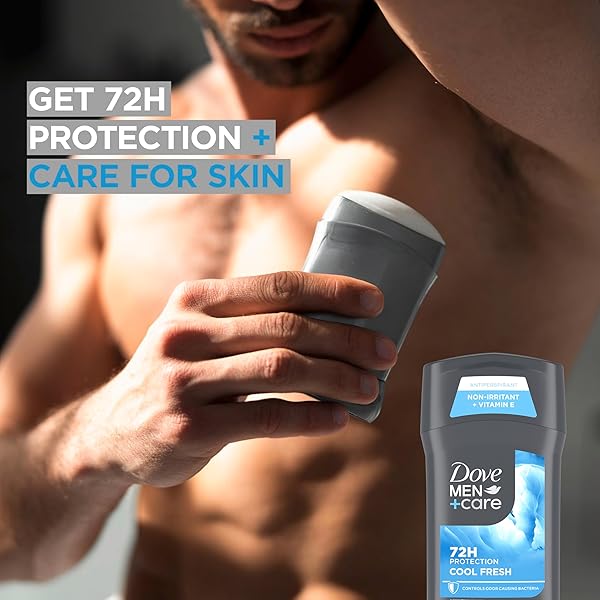 DOVE MEN+CARE ANTIPERSPIRANT DEODORANT COOL FRESH 4 COUNT FOR A LONG-LASTING AQUA SCENT, WITH 72H PROTECTION, 2.7 OZ