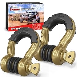 Nilight 2 Pack 3/4" D-Ring Shackle with 7/8" Screw