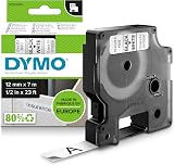 Dymo authentic D1 labels 12 mm x 7 m black on white tape for LabelManager
