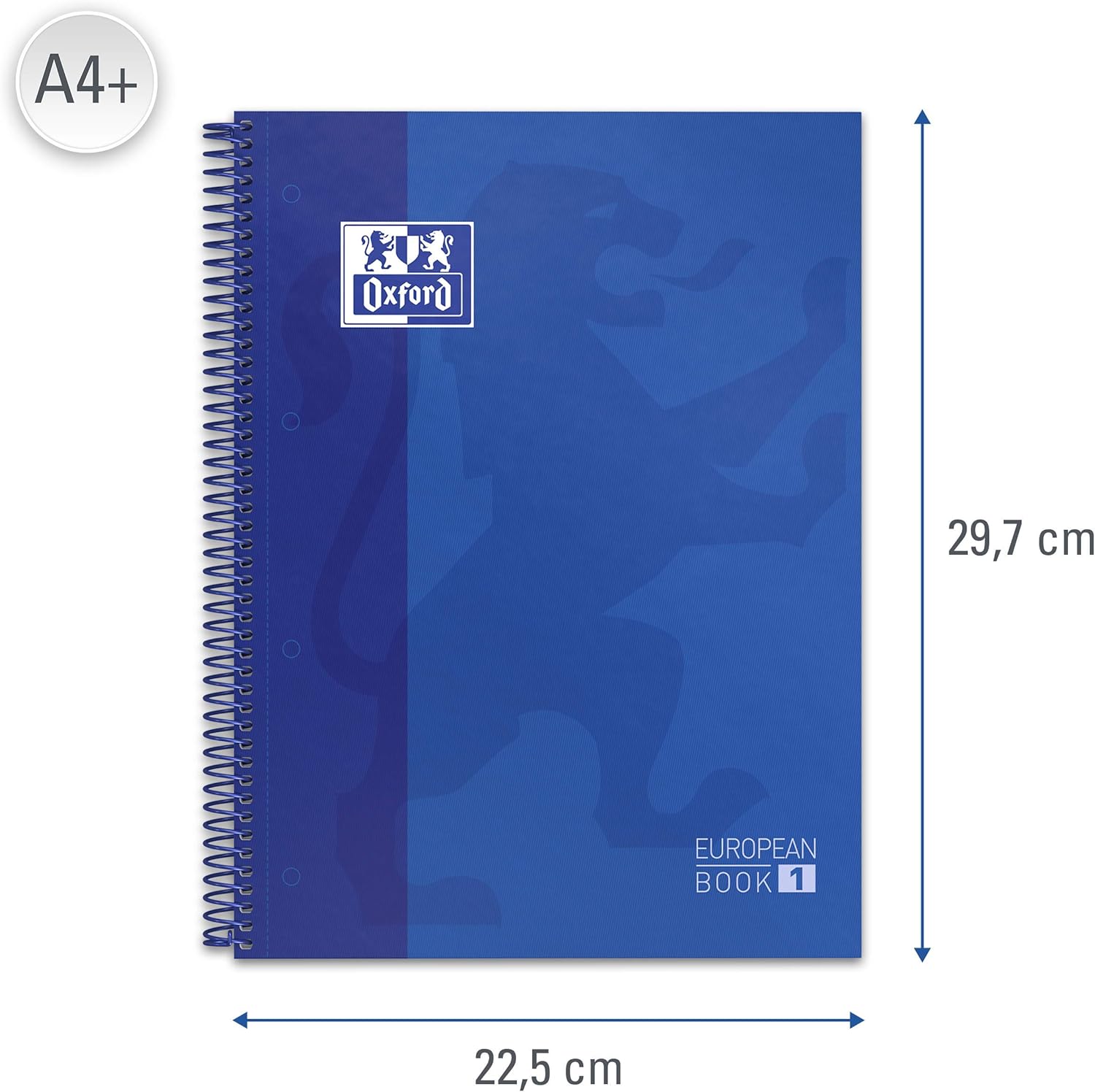 Oxford 368566 - Blue microperforated Notepad A4 Size 80 Sheets 5X5 Grid - Image 4