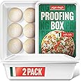 Stock Your Home Dough Proofing Container with Lid (2 Pack) Homemade Bread and Pizza Dough Storage Box for Proofing