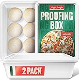 Stock Your Home Dough Proofing Container with Lid (2 Pack) Homemade Bread and Pizza Dough Storage Box for Proofing
