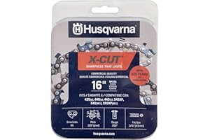 Husqvarna X-Cut SP33G 16 Inch Chainsaw Chain, 325" Pitch, 050" Gauge, 66 Drive Links, Pre-Stretched Chainsaw Blade Replacemen