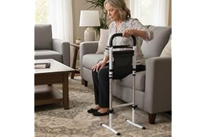 Stand Assist(White)-Mobility Standing Aid Rail for Couch, Chair, Bedside, Toilet. Assistance Handle for People with Limited M
