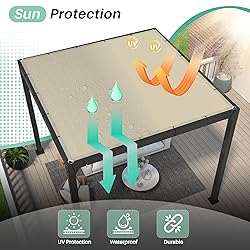 SunnyRoyal 10'x14' Waterproof Sun Shade Sail