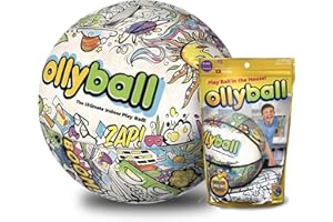 Ollyball - The Ultimate Indoor Kickball for Kids and Parents! Kick it. Color it. Play Ball in The House.