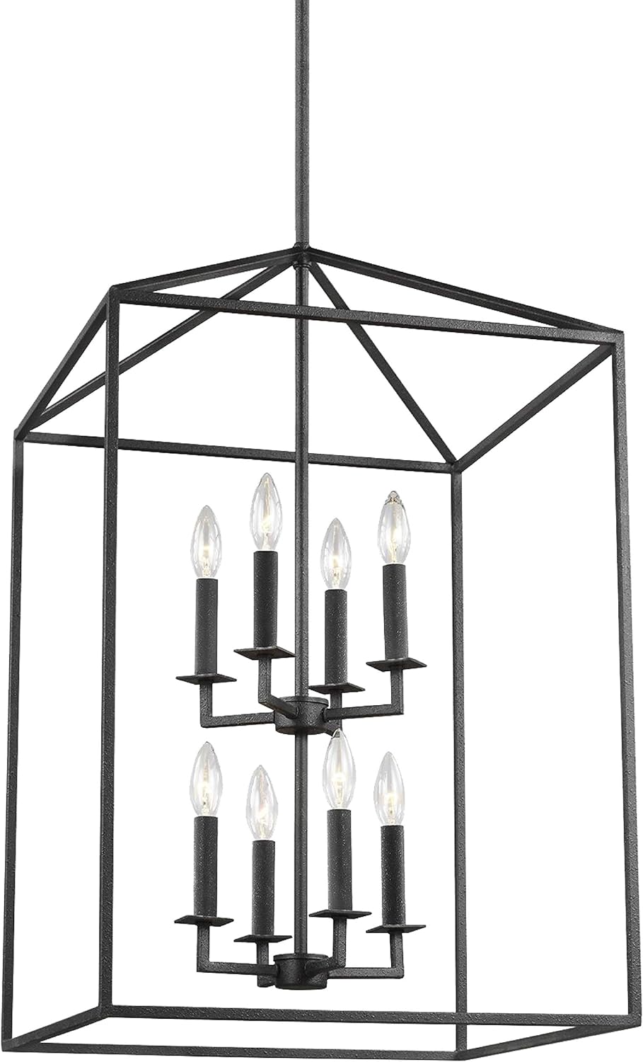 Sea Gull Lighting 5215004-839 Perryton Small Four-Light Hall / Foyer Hanging Modern Light Fixture, Blacksmith Finish: Sea Gull: Home Improvement