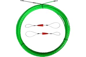 Aewio 20m Electrical Wire Cable Fish Tape Threader Wire Puller for Pulling Wire Line (20m Green Diameter 4.5mm)