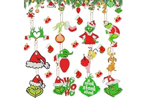 DEMONWER 12 Pcs Christmas Diamond Keychains Kit DIY Cute Christmas Diamond Keychains for Beginners Adults and Kids Art Craft Supplies Christmas Holiday Gift
