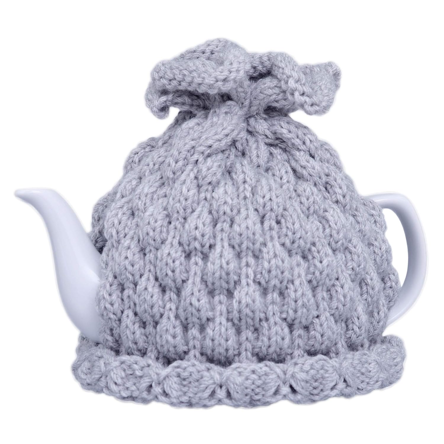 Gray Teapot Warmer Tea Pot Cozy Cover Pot Cosy Knitted Gift
