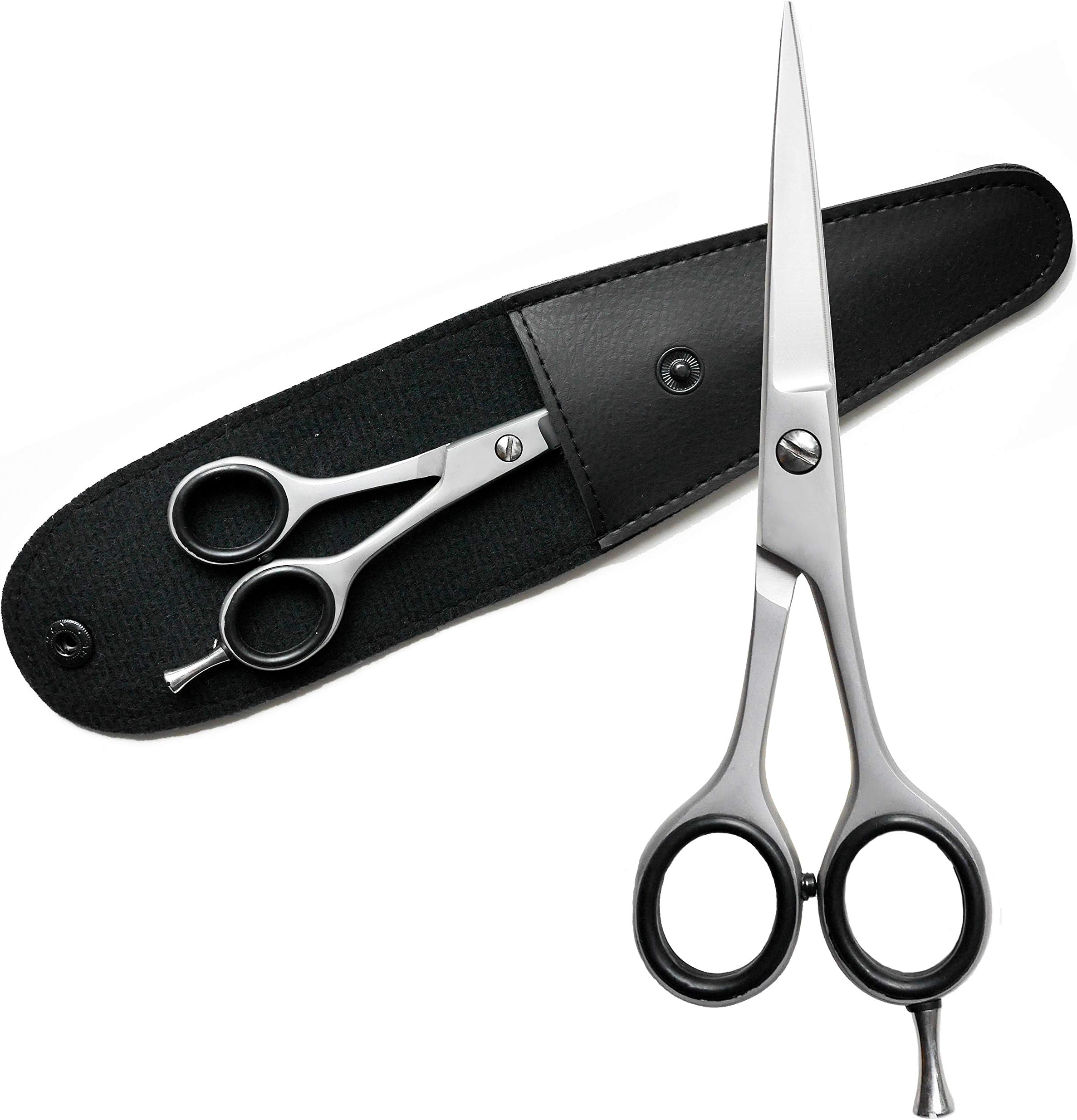 Eico Hairdressing Scissors - Extra-sharp premium hairdressing scissors incl. case - with micro serration on one side for a perfect cut for men and women