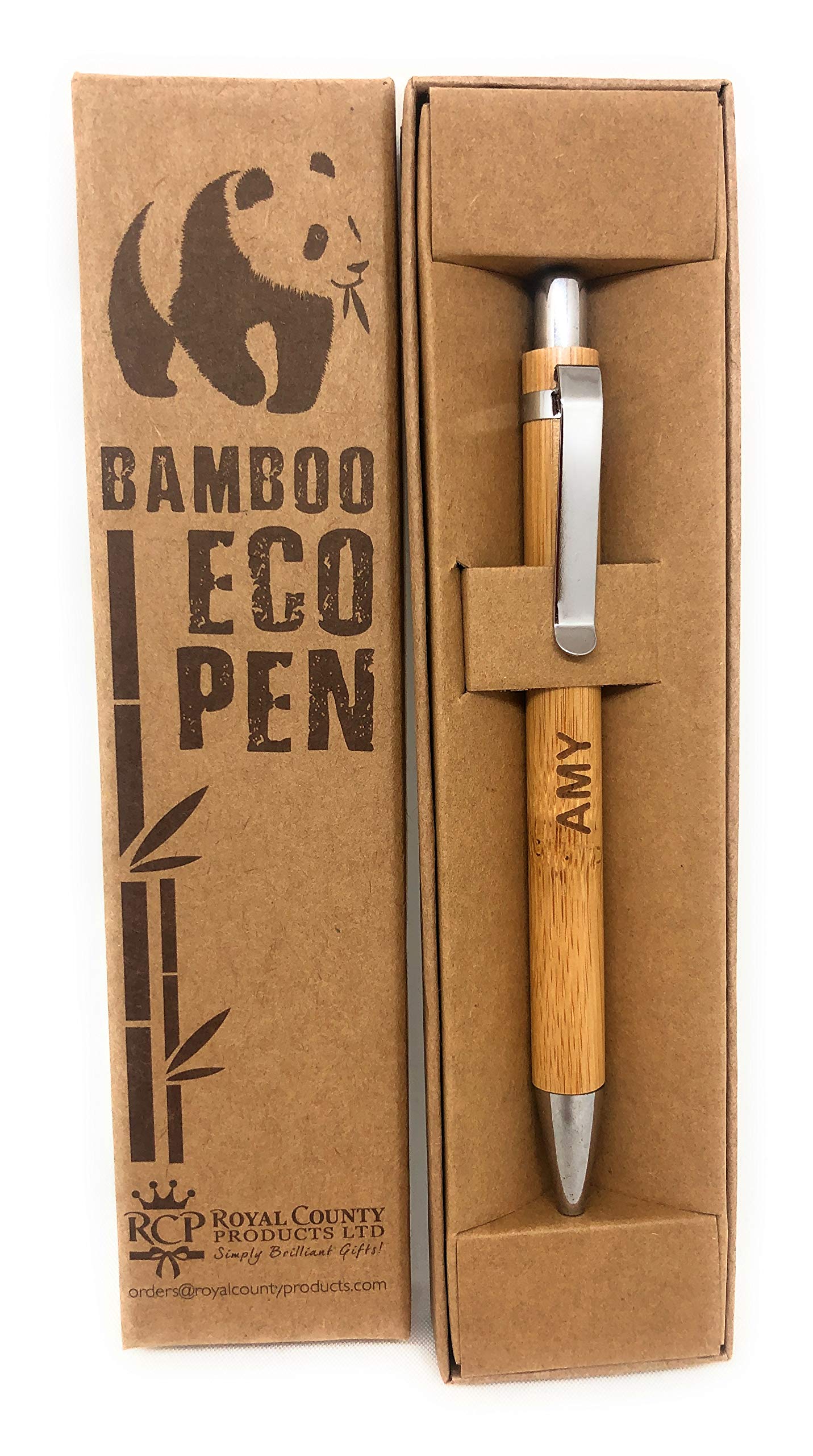 Royal County Personalised Bamboo Pens - Eco Friendly - Amy