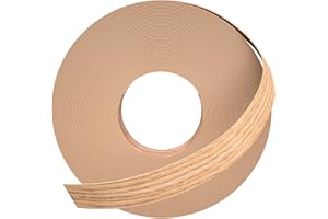 GSCIT Club Red Oak Edge Banding, 7/8 inch x 50ft roll of Veneer Edge Banding -Pre-glued Flexible, Real Wood Tape Banding for Cabinet Repair Furniture Restoration
