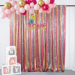 DUOBAO Sequin Backdrop Curtain 4FTx8FT Photography