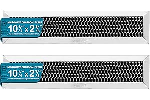 OMAEON GE WB02X11550, JX81L, Frigidaire 5304464577 Microwave Recirculating Charcoal Filter Compatible with GE, Hotpoint (2-Pack)