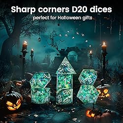 OriCraft Green Magic Dice Set - D&D Polyhedral