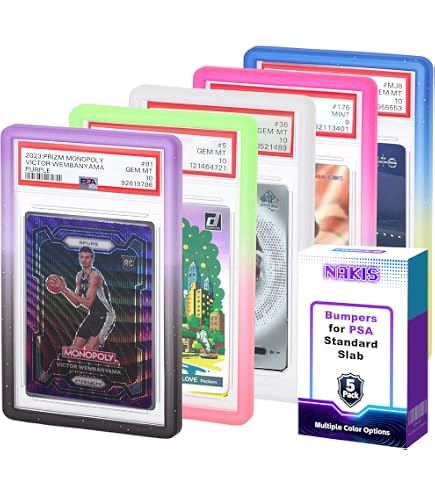 TCG Bumper – PSA Graded Card Case Protector – Protection pour cartes à collectionner – Protection en silicone Bumper Cadre de protection PSA Slabs JohtoMarket (Sparkling Spring