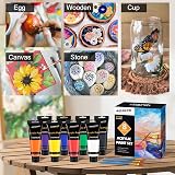 ARTKUNST 8 Color Acrylic Paint Set 4oz Each with 3 Brushes Non Toxic view 7