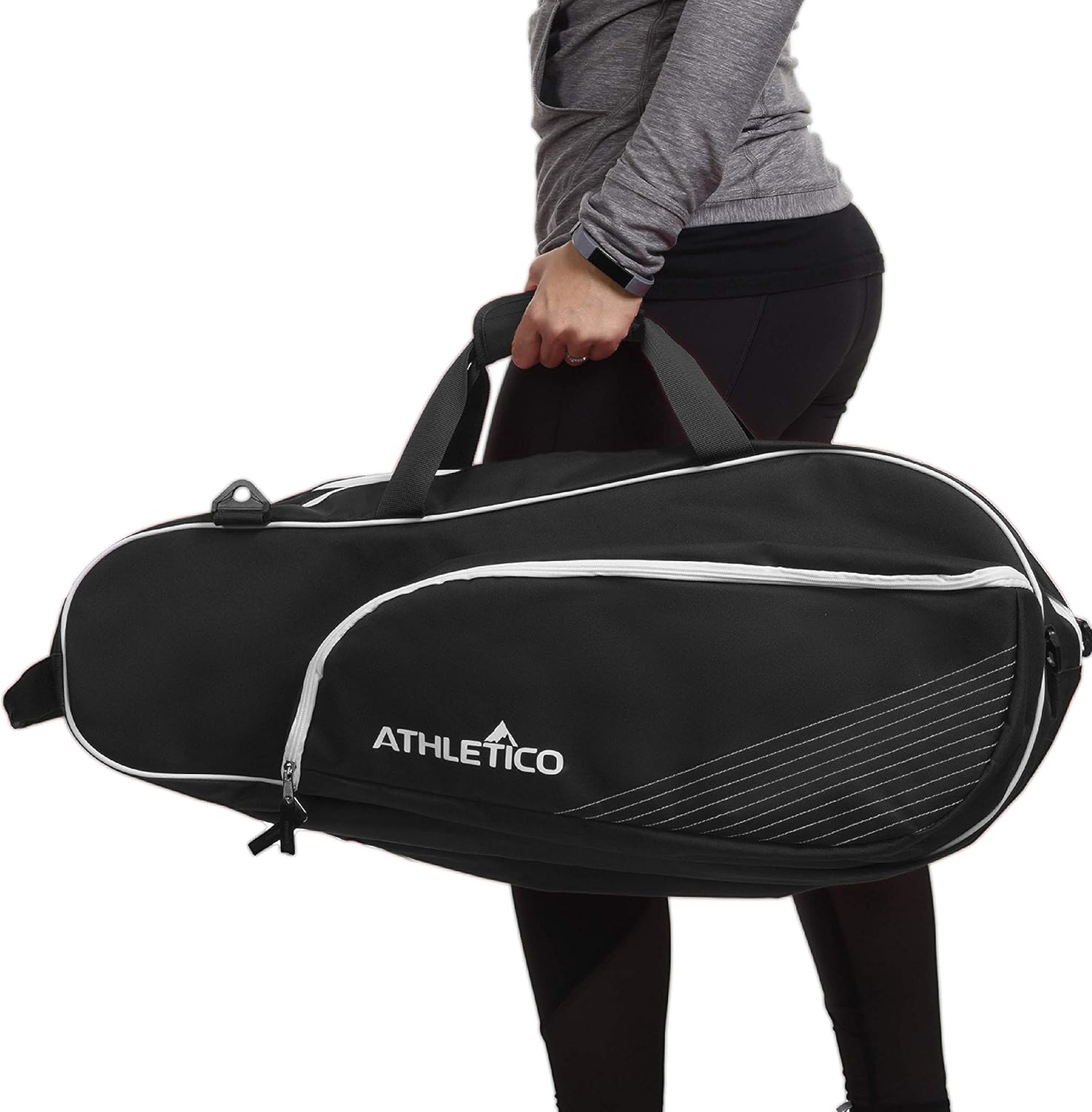 Athletico 6 Racquet Tennis Bag | Padded to Protect Rackets & Lightweight | Professional or Beginner Tennis Players | Unisex Design for Men, Women, Youth and Adults (Black) : Sports & Outdoors