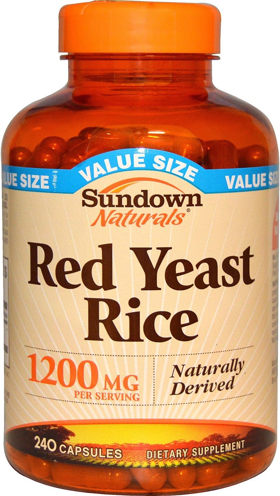 Rexall Sundown Naturals, Red Yeast Rice, 1200 mg, 240 Capsules - 2pc