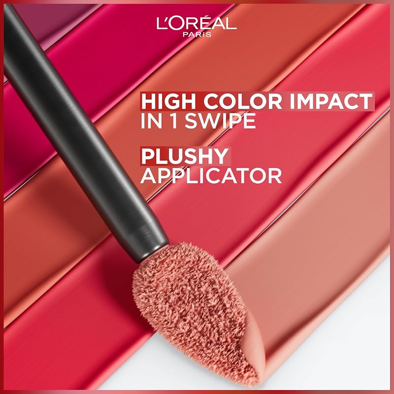 L'Oréal Paris Pflegender Lippenstift mit mattem Finish, Für leuchtende Farben mit bis zu 16 Stunden Halt, Infaillible Matte Resistance, Nr. 115 Snooze your Alarm?, 1x 5 ml
