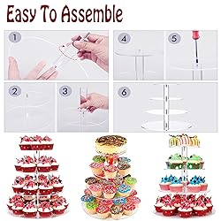 Actororp 2 Sets of 4 Tier Cupcake Stand Acrylic