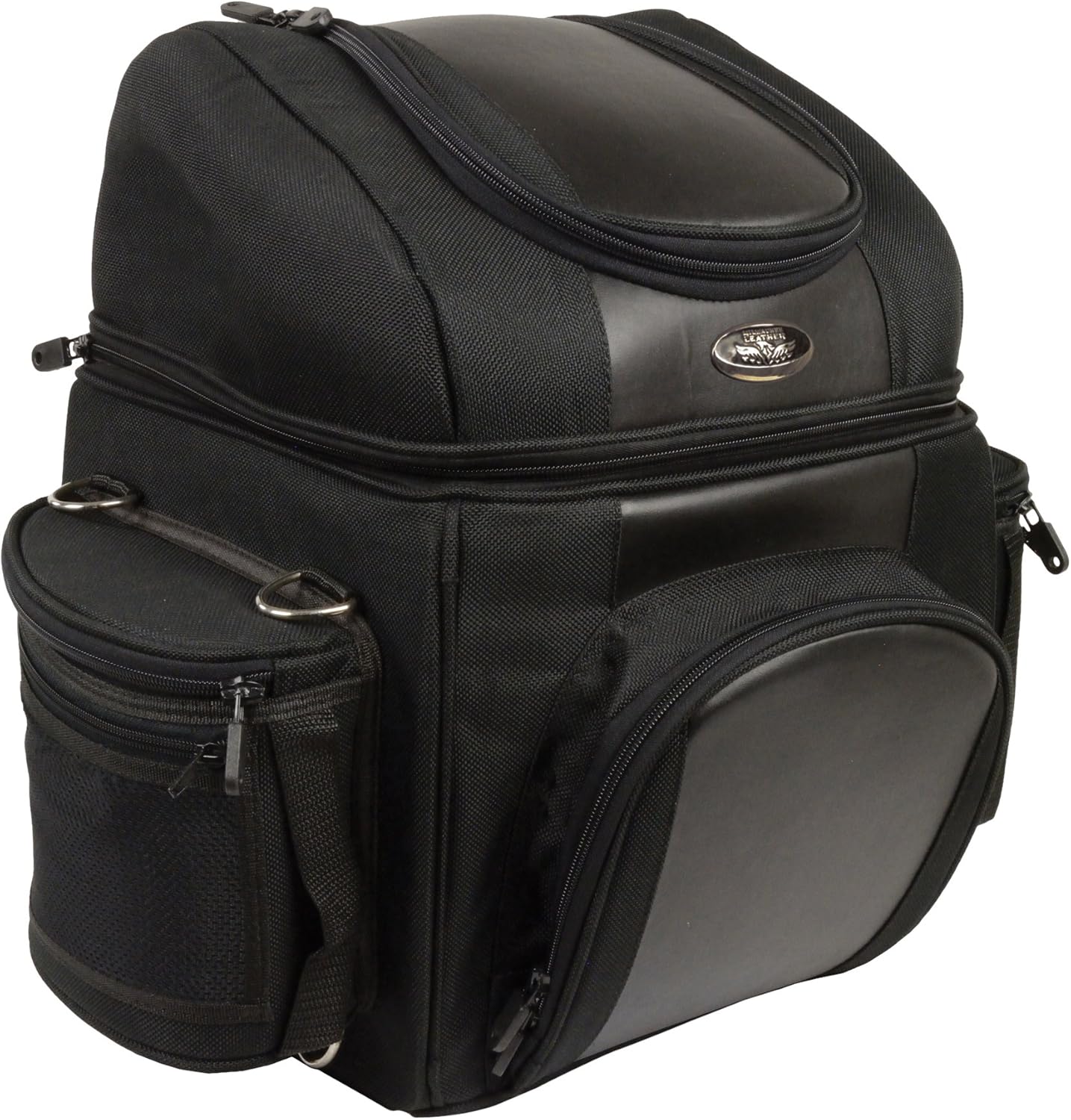 Milwaukee Leather SH682BLKPCS Black Medium Nylon 1200D Sissy Bar Bag