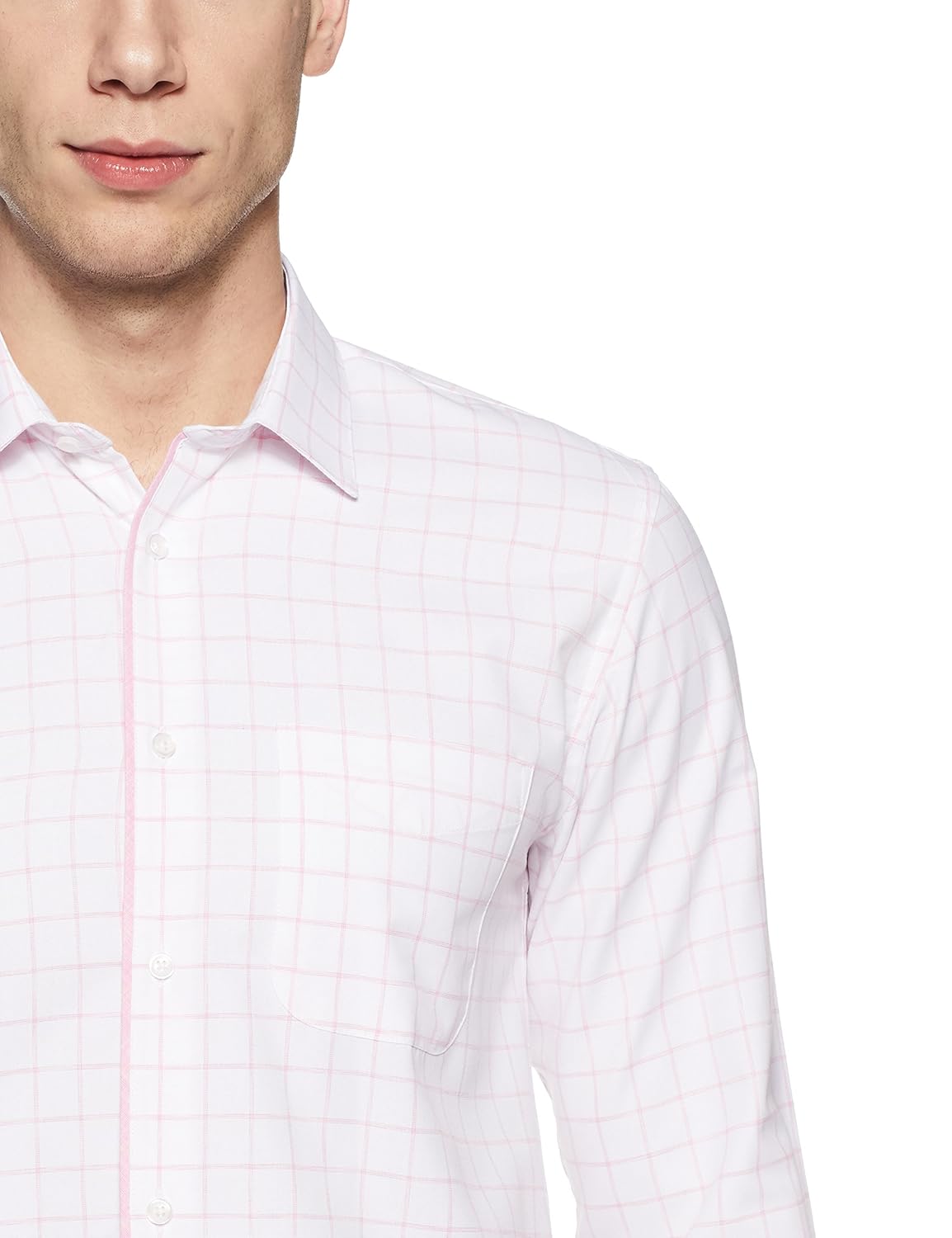 peter england men's solid slim fit formal shirt