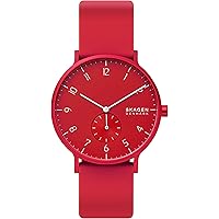 Skagen Aaren Colored Silicone Quartz Minimalistic 41mm Watch