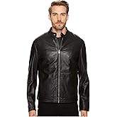 Cole Haan Men's Bonded Leather Moto Jacket