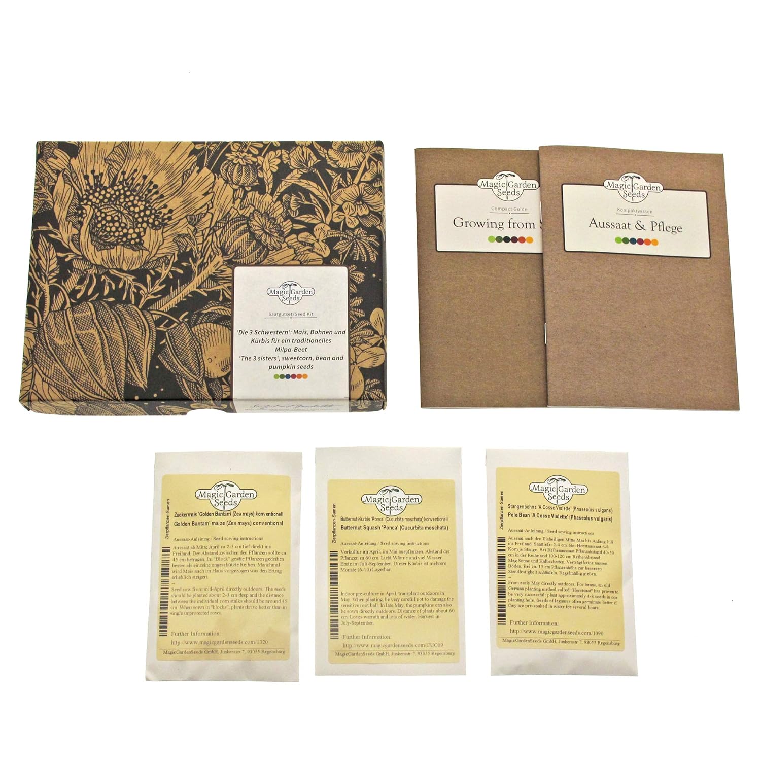 The 3 Sisters Seed Kit Gift Box With Sweet Corn Pole Beans