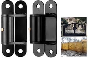 Heavy Duty gate Hinges for Large Heavy Wooden or Metal Gates.7''Gate Hinge can Opens 180°,Face Mount Bolt on or Weld on gate 
