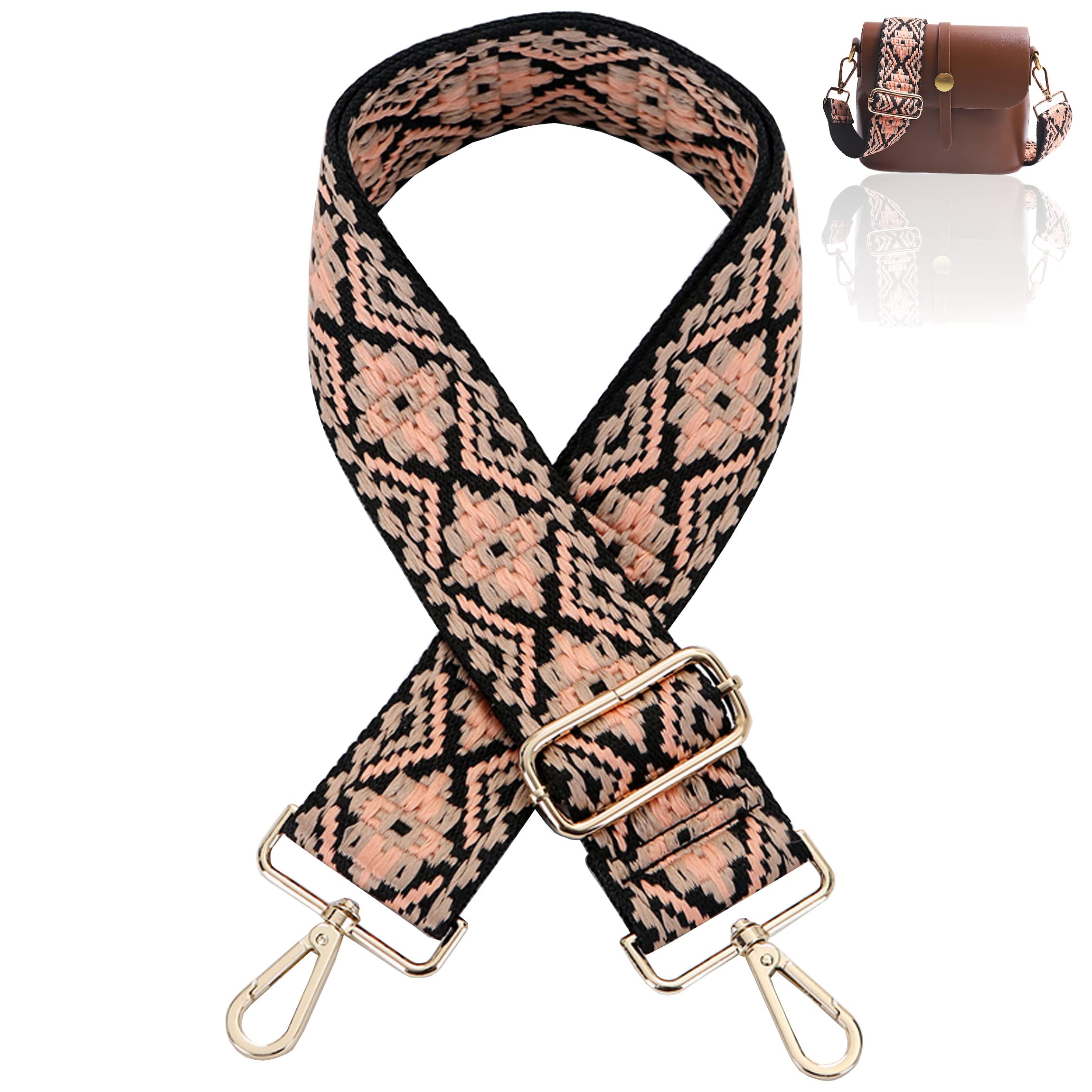 Adjustable Wide Shoulder Strap Replacement Belt Crossbody Canvas Bag Handbag