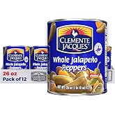 Clemente Jacques Whole Jalape&ntilde;o Peppers, 26 oz (Pack of 12)