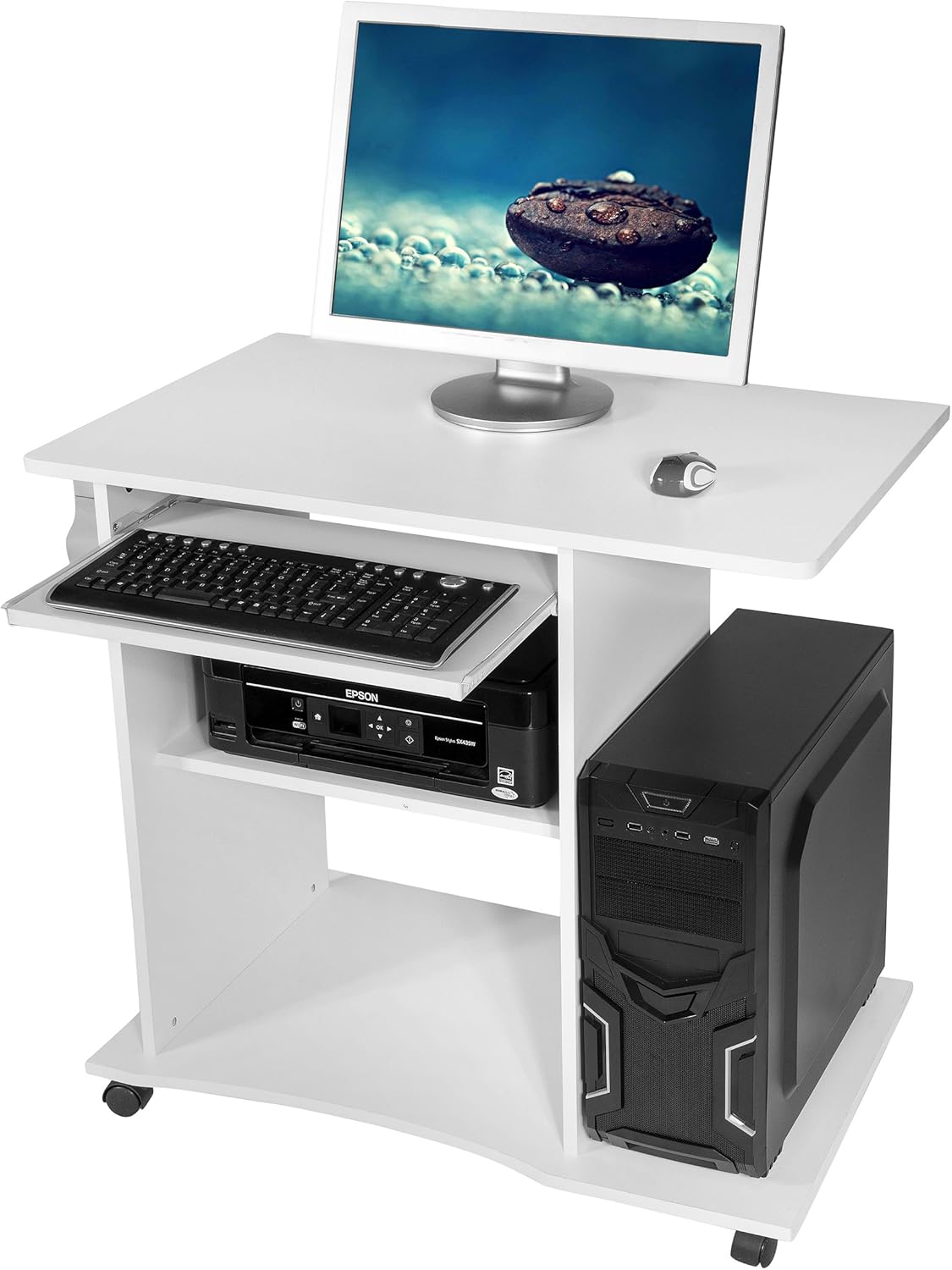 Harima - Mesa Esquinera para Ordenador Mueble Torre Escritorio Oficina