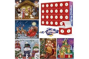 DYMUZIC Advent Calendar 2023, 24 Individual 20 Pieces Jigsaw Puzzles, Countdown Daily Surprises Puzzle Advent Calendar for Kids, Toddlers, Boys, Girls, Teens, Christmas Gifts for 3, 4, 5, 6, 7 Year Old (M8)