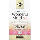 Solgar One Daily Women's Multi 50+ Whole Body Support for Women 50 and Older - Highly Absorbable Heart, Bone & Breast Health, Energy, Stress, Hair Skin & Nails Multivitamin, 60 Vegan Capsule Servings