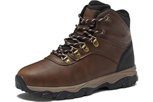 HI-TEC Aspen Mid Waterproof Men's Hiking Boots - Black or Brown, Medium or Wide Lightweight Outdoor Trekking Shoes