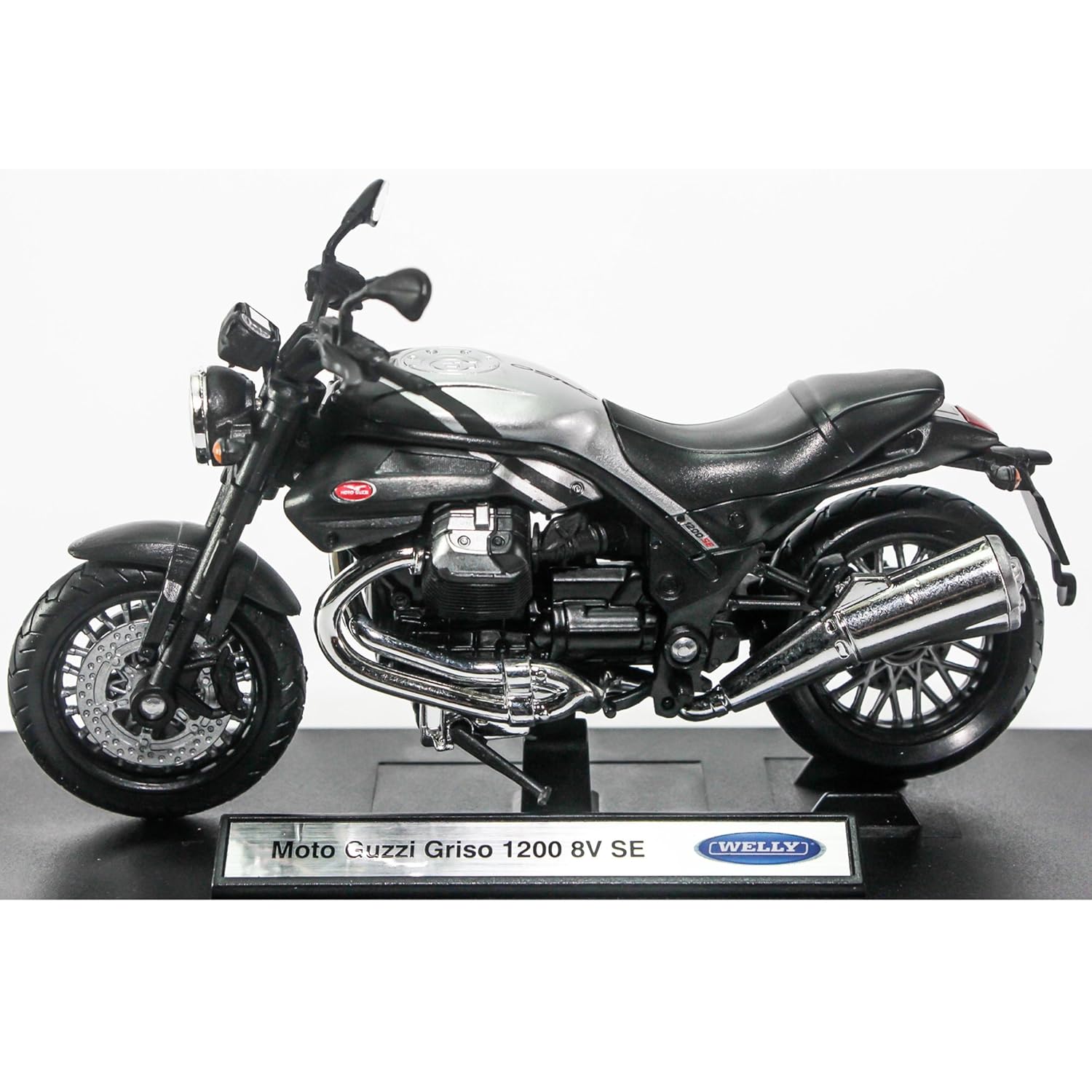 Welly 1:18 Die-cast Moto Guzzi Griso 1200 8V SE Motorcycle Black Color Model Collection