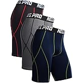 NELEUS Men's Compression Shorts Pack of 3