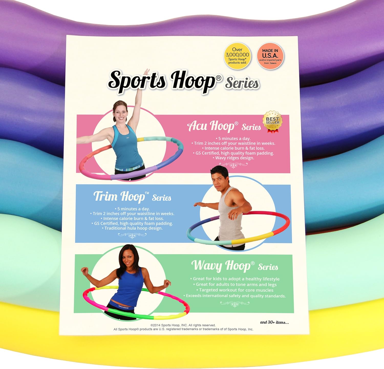 Sports Hoop Weighted Hoop, Weight Loss ACU Hoop 5L - 4.9lb (41.5 inches Wide) Large, Weighted Fitness Exercise Hula Hoop : Waist Trimmers : Sports & Outdoors