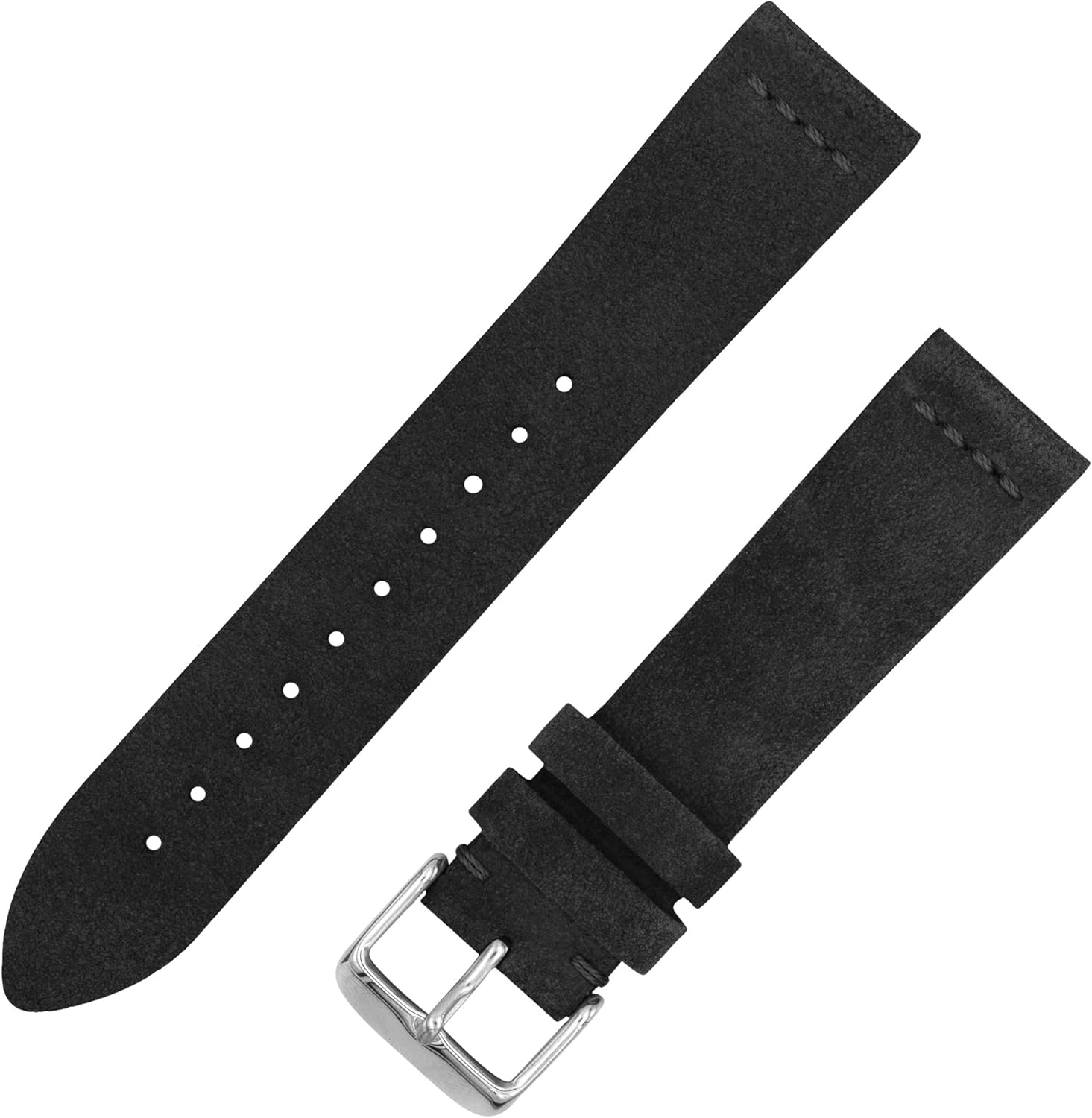 vintage black leather watch strap