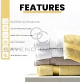 GC GAVENO CAVAILIA Egyptian Cotton Hand Towels Set of 4 700 GSM Ochre 50x85 cm view 2