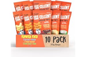 Todd's Better Snacks Egg-Cellent Protein Puffs, Variety Pack – 12g Protein, Gluten-Free, Paleo-Friendly, Baked, GLP-1 Complia